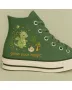 Embroidered Dragon Canvas Sneakers for Kids, Teens, Adults – Unique Embroidery for Everyday Wear, Outdoor Adventures