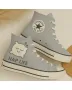 Embroidered Gray Sneakers for Trendsetters, Fashionistas, Street Style Enthusiasts – Stylish Statement Shoes for Everyday Wear