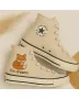 Fox Embroidered Sneakers for Women – Trendy Style for Casual Outings, Daily Wear – Perfect Gift for Animal Lovers