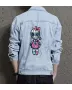 Bunny Men's Casual Denim Jacket for Friend - Contrast Stitching with Outdoor Activities - Gift Idea for Birthday Young Men