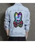 Bunny Men's Casual Denim Jacket - for Him - Front Pockets for City Outings - Great Gift for New Year Streetwear Enthusiasts