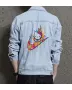 Men's Casual Denim Jacket - Gift for Dad - Urban Design for Music Events - Congratulations for Active Men