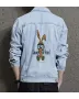 Bunny Rabbit Men's Casual Jean Coat for Nephew - Great Simple Style Gift - Street Style for Christmas - Street Style Lovers