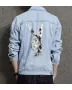 Bunny Rabbit Men's Casual Jean Coat - Perfect Present for Dad - Minimalist Design - for Urban Fashion - College Start Gift