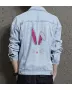 Bunny Rabbit Men's Denim Jacket - for Young Man - Urban Design for Casual Outings - Great Gift for Thank You Gift Millennials