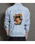 Men's Denim Jacket - Gift Idea for Boyfriend - Contrast Stitching for Street Festivals - Perfect for Birthday