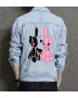 Bunny Men's Jean Jacket for Him - Great Relaxed Style Gift - Casual Meetups for Just Because - Gen Z Men
