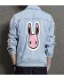 Bunny Men's Jean Jacket - for Nephew - Button Front for Campus Style - Great Gift for Anniversary Gen Z Men
