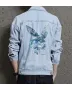Bunny Rabbit Men's Jean Jacket for Nephew - Great Button Front Gift - Weekend Wear for College Start - Trend Followers