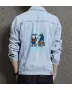 Men's Jean Jacket - Retro Sonic - Gift for Fans - Vintage Look - Christmas Present