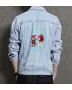 Men's Jean Jacket - Retro Sonic - Gift for Fans - Vintage Look - Christmas Present