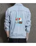 Men's Jean Jacket - Retro Sonic - Gift for Fans - Vintage Look - Christmas Present