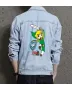 Men's Jean Jacket - Retro Zelda Spirit Tracks - Gift for Fans - Vintage Look - Christmas Present