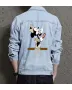 Minnie Men's Relaxed Fit Jean Jacket - Gift for Boyfriend on Clean Design - City Outings Style for Holiday Season - Streetwear Enthusiasts