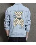 Bear Men's Relaxed Fit Jean Jacket - Gift for Graduate on Front Pockets - Casual Outings Style for Graduation - Teenagers