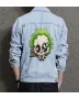 Beetlejuice Men's Relaxed Fit Jean Jacket - Gift for Graduate - Urban Design for Leisure Activities - New Year for Fashion Fans