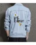 Men's Street Style Denim Jacket for Fashion Lover - Great Contrast Stitching Gift - Leisure Activities for Graduation - College Students