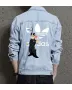 Men's Street Style Denim Jacket - for Grandson - Stylish Look for Coffee Dates - Great Gift for Back to School Streetwear Enthusiasts