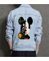 Mickey Men's Street Style Denim Jacket for Him - Chest Pockets with Casual Meetups - Gift Idea for Christmas Urban Men