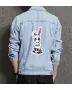 Bunny Men's Street Style Denim Jacket - Perfect Present for Son - Chest Pockets - for Shopping Days - Valentine's Day Gift