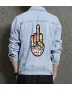 Men's Urban Jean Jacket for Grandson - Vintage Style with Street Style - Gift Idea for College Start Teenagers