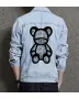 Bear Men's Urban Jean Jacket - for Young Man - Button Closure for Music Events - Great Gift for Birthday Trend Followers