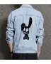 Bunny Men's Urban Jean Jacket - Perfect Present for Teenager - Minimalist Design - for Shopping Days - Birthday Gift