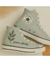 Olive Branches Sneakers for Women – Trendy Footwear for Casual Walks, Festivals – Perfect Gift for Nature Lovers