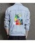 Retro Cartoon Denim Jacket for Men – Gift for Nostalgic Fans – Casual Wear