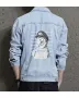 Retro Mario Denim Jacket for Men – Gift for Gamers – Retro Gaming Fans