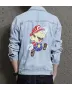 Retro Mario Denim Jacket for Men - Perfect Gift for Video Game Enthusiasts - Christmas Present