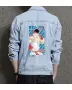 Ryu-jpn Street Fighter Denim Jacket - Stylish Gift for Gamers - Men's Retro Outerwear - Birthday Present
