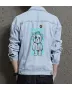 Teddy Bear Jean Jacket for Men – Gift for Streetwear Fans – Christmas Gift