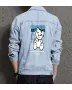 Teddy Bear Jean Jacket for Men – Gift for Streetwear Fans – Holiday Gift