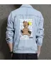 Teddy Bear Jean Jacket for Men – Gift for Streetwear Fans – Christmas Gift