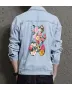 Teddy Bear Jean Jacket for Men – Gift for Streetwear Fans – Christmas Gift