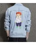 Teddy Cute Dog Jean Jacket for Men – Gift for Streetwear Fans – Birthday Present