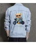 Teddy Lets Ride Jean Jacket for Men – Gift for Streetwear Fans – Birthday Present