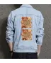 Teddy Never Giveup Jean Jacket for Men – Gift for Streetwear Fans – Birthday Present