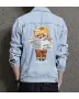 Teddy With news Jean Jacket for Men – Gift for Streetwear Fans – Christmas Gift
