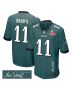 A.J. Brown 11 Philadelphia Eagles Super Bowl LIX ‘New Orleans – The Ultimate Showdown’ EMBROIDERED Game Men Jersey – Midnight Green