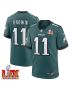 A.J. Brown #11 Philadelphia Eagles Super Bowl LIX Jersey – Men’s – Midnight Green
