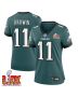 A.J. Brown #11 Philadelphia Eagles Super Bowl LIX Women’s Jersey – Midnight Green