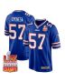 A.J. Epenesa 57 Buffalo Bills Super Bowl LIX Champions Patch Game Men Jersey – Royal