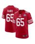 Aaron Banks 65 San Francisco 49ers Super Bowl LVIII Patch Game Men Jersey – Scarlet
