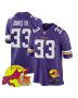 Aaron Jones Sr. 33 Minnesota Vikings Super Bowl LIX New Orleans Patch Game Men Jersey – Purple