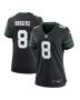 Aaron Rodgers 8 New York Jets Alternate Game Women Jersey – Legacy Black