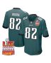 Ainias Smith 82 Philadelphia Eagles Super Bowl LIX Champions Patch Game Men Jersey – Midnight Green