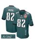 Ainias Smith 82 Philadelphia Eagles Super Bowl LIX Champions Patch ‘New Orleans – Where Legends Are Made’ EMBROIDERED Game Men Jersey – Midnight Green