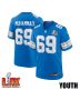 Al-Quadin Muhammad #69 Detroit Lions Super Bowl LIX YOUTH Jersey – Blue